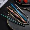 304 stainless steel straw set, colored metal straw, restaurant milk tea beverage coffee pipe straight pipe and bent pipe set details Picture